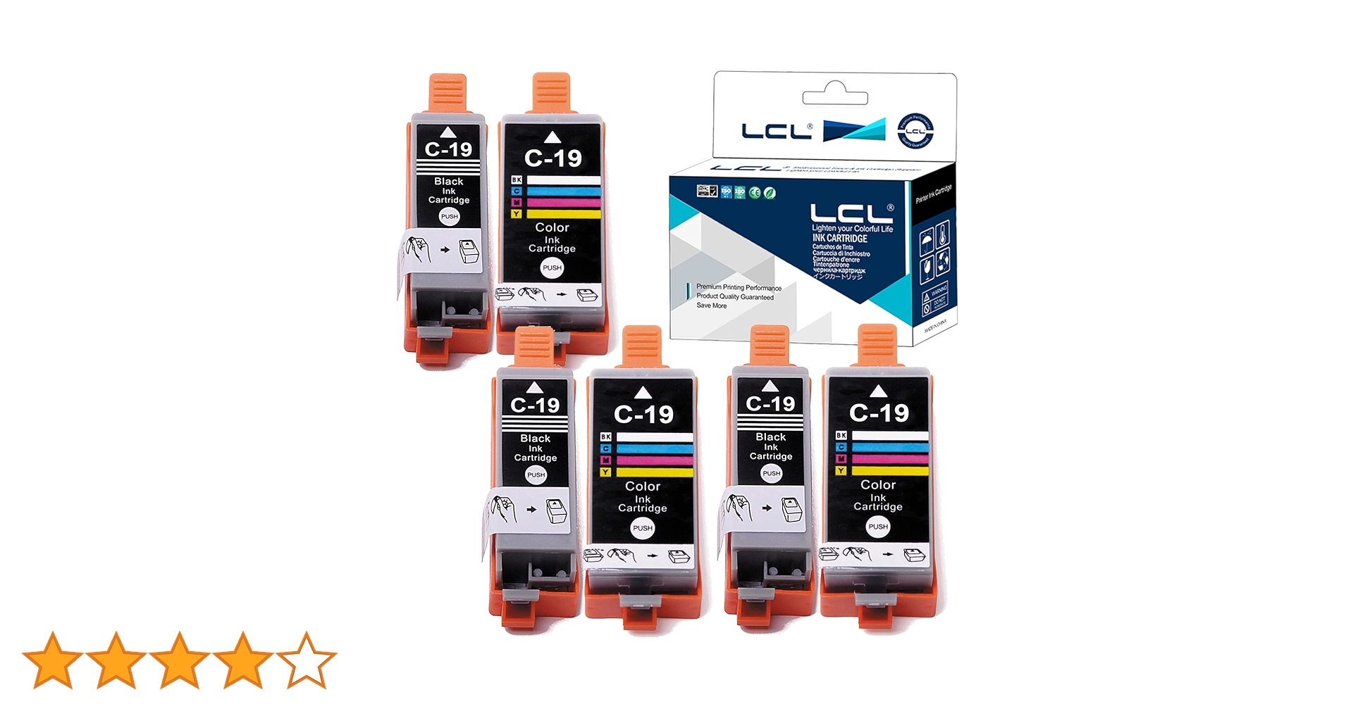Amazon.co.jp: LCL Canon用 キャノン用 BCI-19 (6パック 3